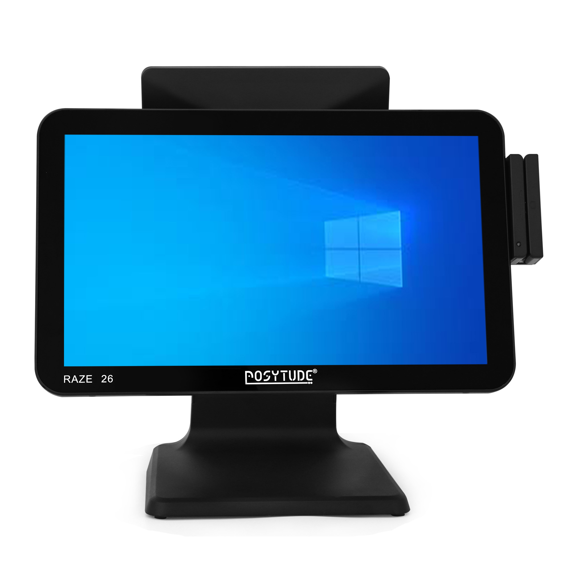 RAZE-26 Core i3 Smart Touch POS Terminal with MSR & Customer Display — view 1