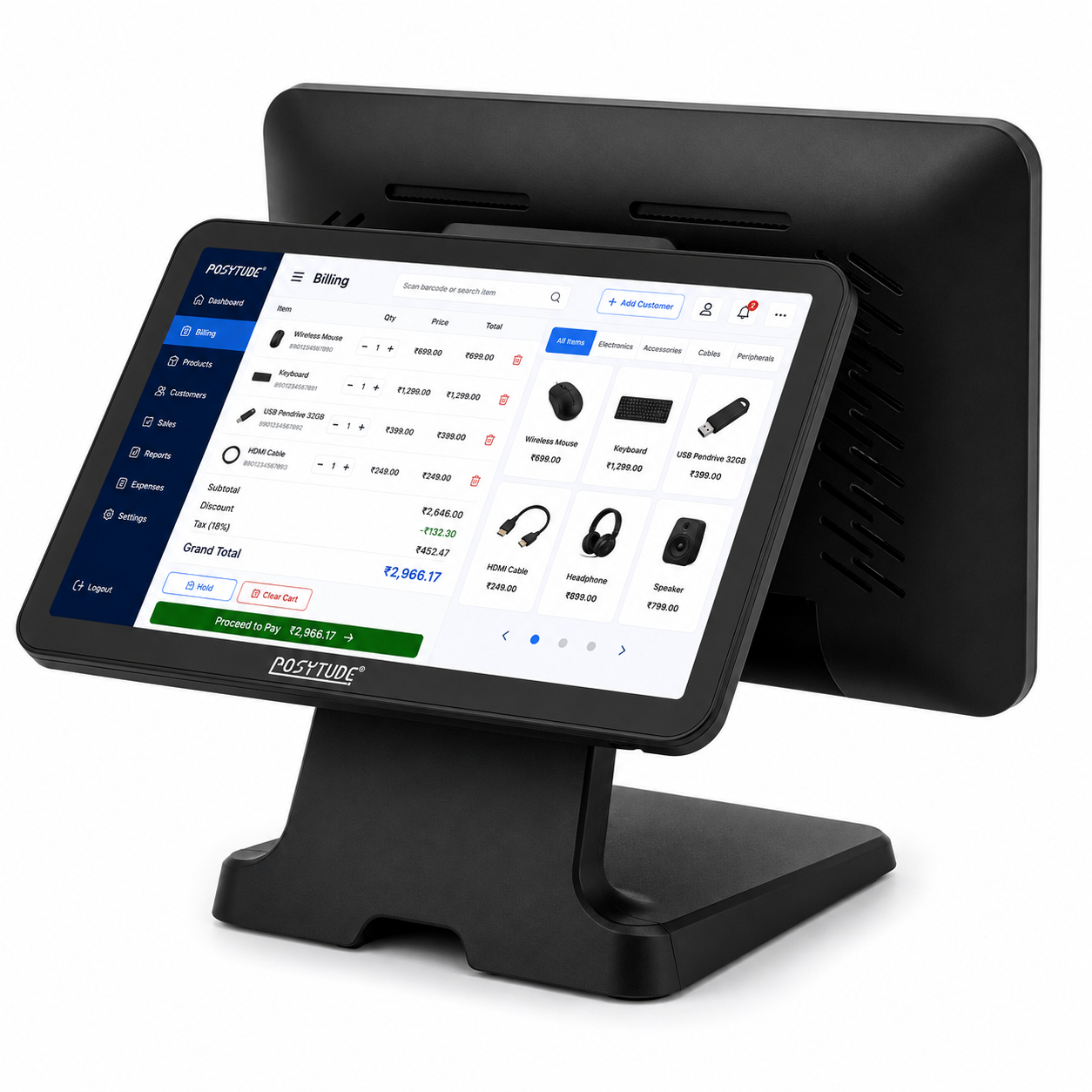 RAZE-26 Core i3 Dual Display Smart Touch POS Terminal thumbnail 5