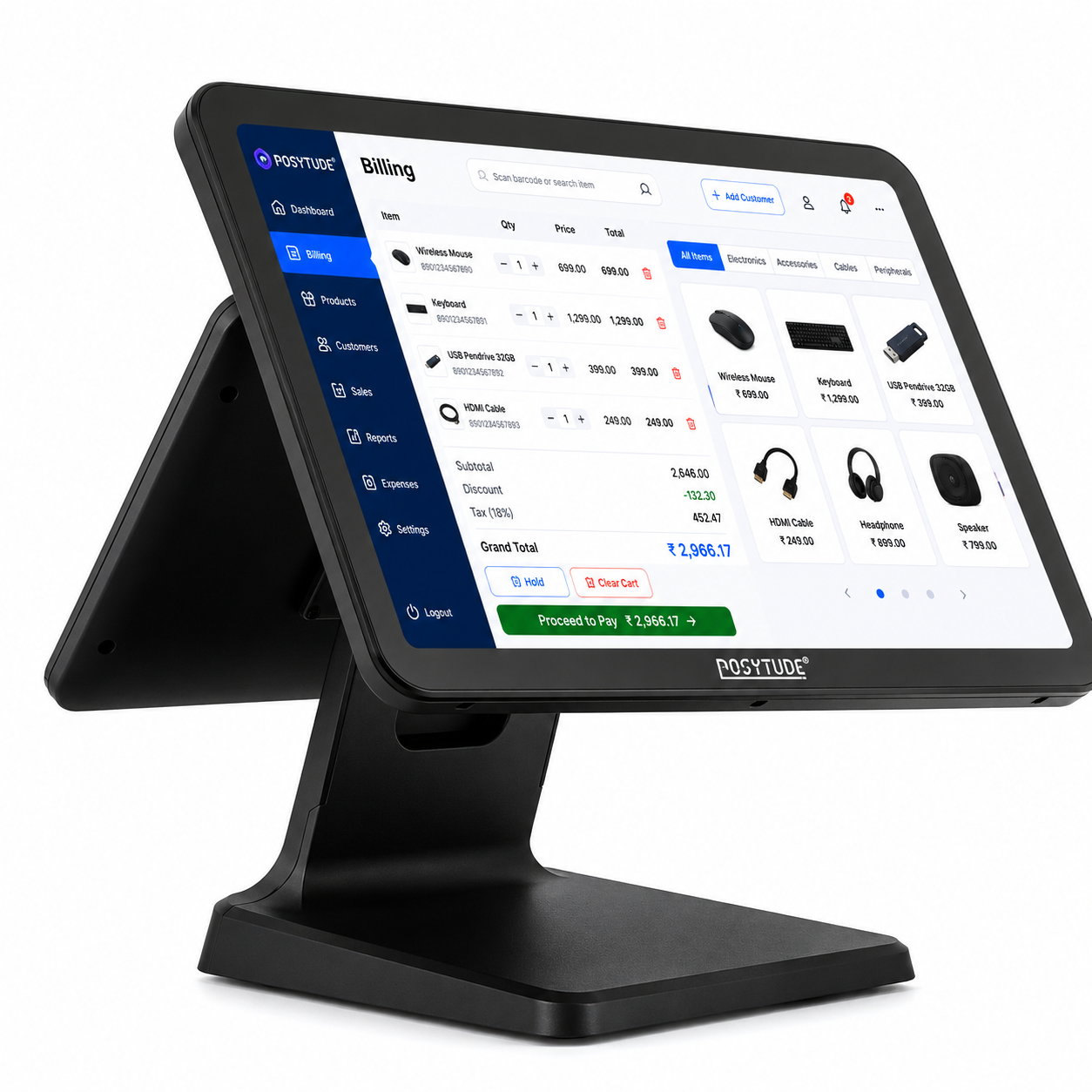 RAZE-26 Core i3 Dual Display Smart Touch POS Terminal thumbnail 3
