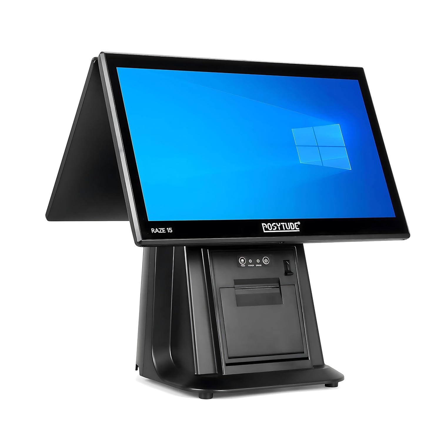 RAZE-15 Core i3 Dual Screen Touch POS Terminal with Thermal Printer & Customer Display — view 1