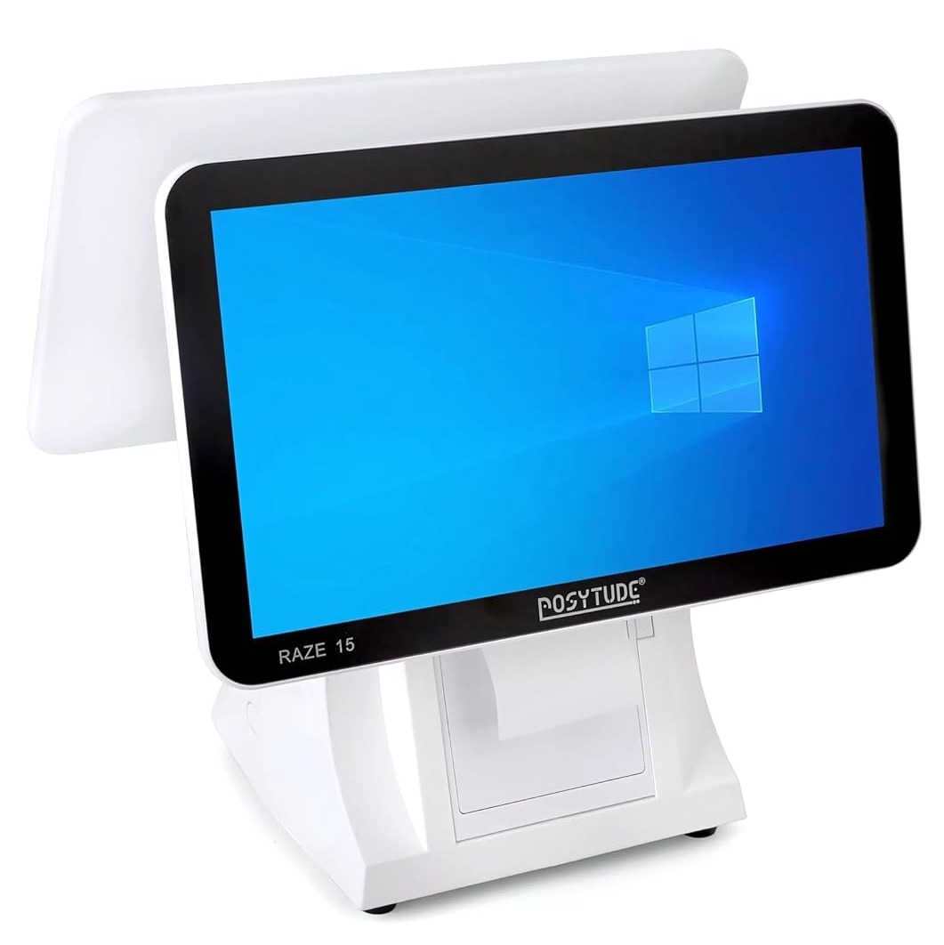 RAZE-15 Core i3 Dual Screen Touch POS Terminal with 3" Thermal Printer & 15.6" Customer Display thumbnail 4