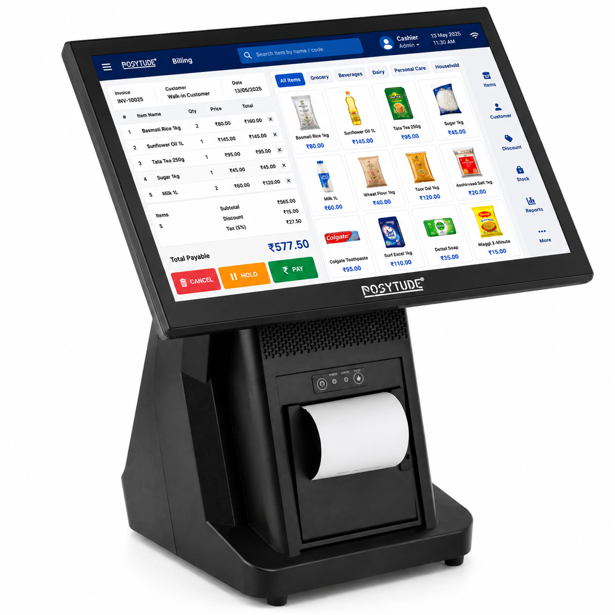 RAZE B88 Core i3 Touch Screen POS Billing Machine thumbnail 2