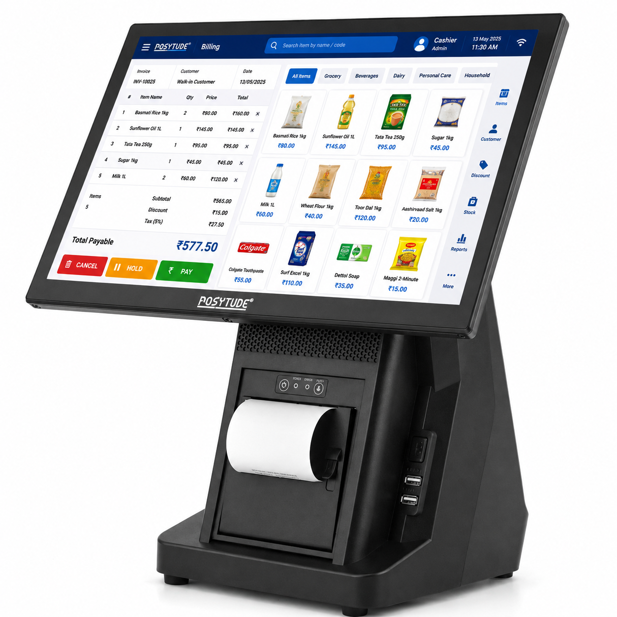 RAZE-B88 Core i3 Smart Touch POS Terminal