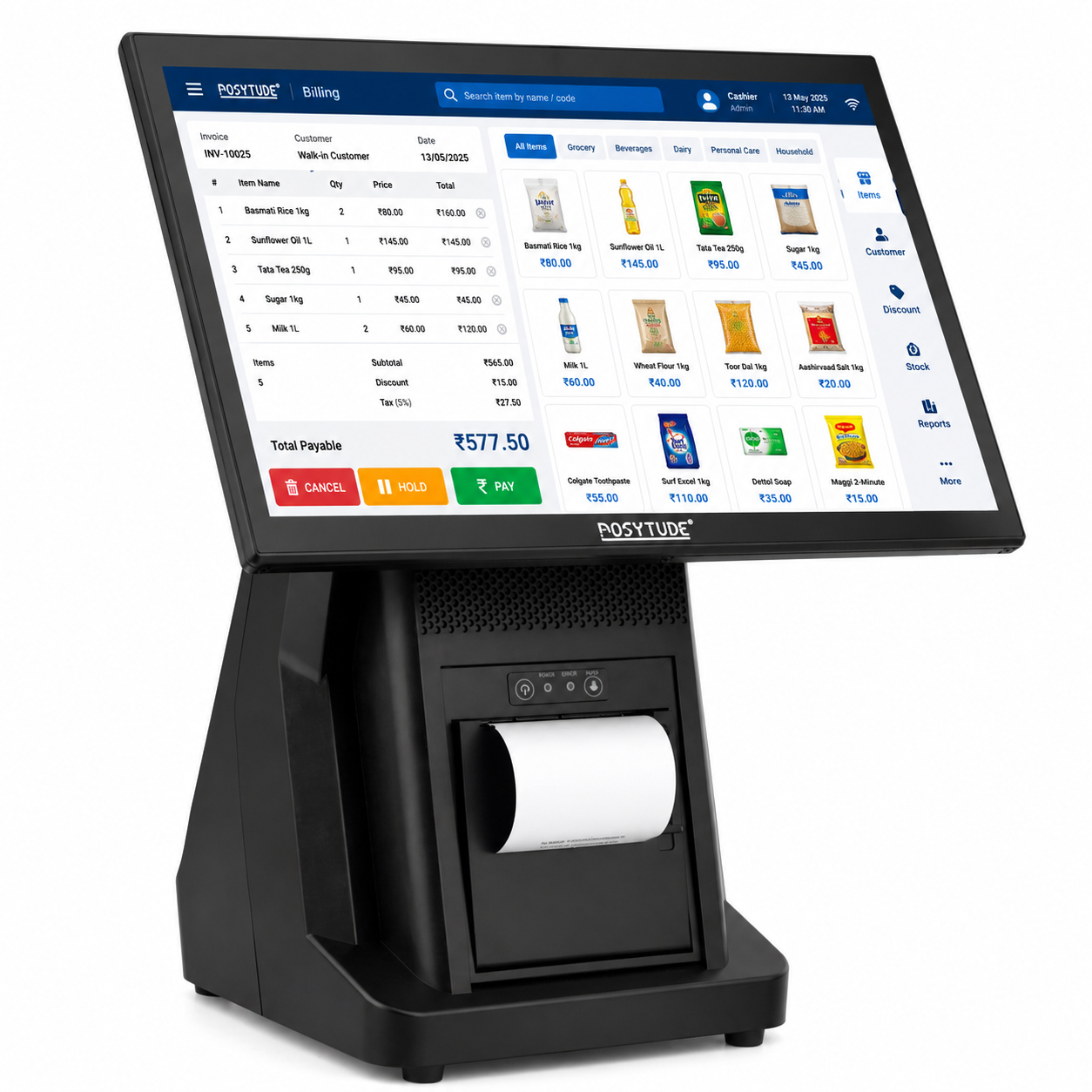 RAZE B88 Core i3 Touch Screen POS Billing Machine thumbnail 3