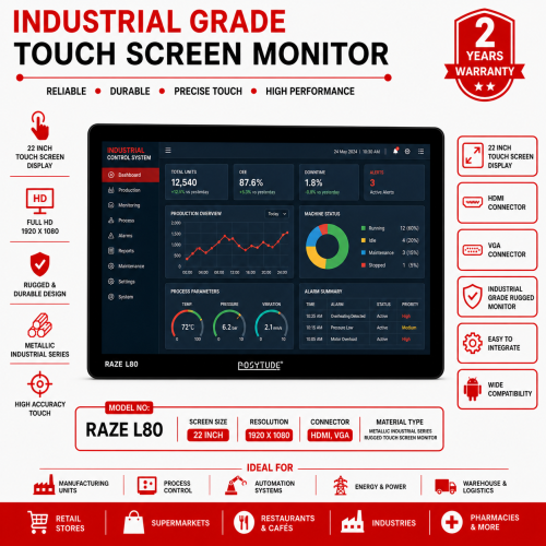 Raze-L80 Industrial Touch Monitor — view 1